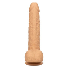 Vibrator CalExotics - Squirting Fuck Stick, realistic cu functie de ejaculare si 10 functii de vibratie, maro deschis, 22.7 cm