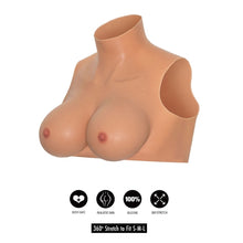 Crop Top - Alter Ego, din silicon 100% dotat cu sani plini si moi, sfarcuri realiste, S/M/L