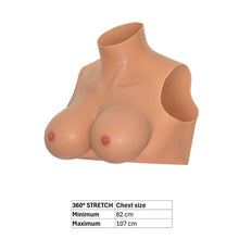 Crop Top - Alter Ego, din silicon 100% dotat cu sani plini si moi, sfarcuri realiste, S/M/L
