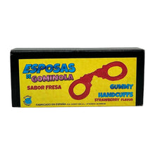 Cătușe din jeleu DIVERTY SEX Gummy Handcuffs, pentru jocuri erotice în cuplu, cu gust de căpșuni, culoare roșu