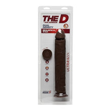 Dildo realist DOC JOHNSON THE D - Dual Density, bază cu ventuză pentru fixare, lungime 30 cm, culoarea maro