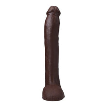 Dildo realist DOC JOHNSON Ultraskyn Signature Cocks - Hollywood Cash, bază cu ventuză pentru fixare, 29 cm, culoarea maro