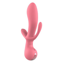 Vibrator DREAMTOYS Amour Claire Triple Pleasure, pentru stimulare clitoridiană, vaginală și anală, 10 funcții de vibrație, roz
