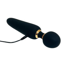 Aparat de masaj dublu DREAMTOYS Elite Noah Dual Wand, cu două capete, pentru corp și zonele intime, 7 funcții de vibrație, negru