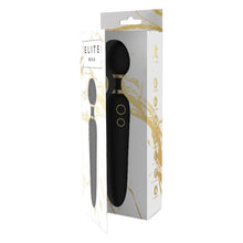Aparat de masaj dublu DREAMTOYS Elite Noah Dual Wand, cu două capete, pentru corp și zonele intime, 7 funcții de vibrație, negru