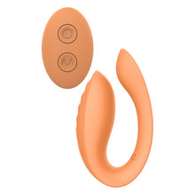 Vibrator dublu DREAMTOYS Glam Couples Vibrator, control prin telecomandă, 7 funcții de vibrație, culoare portocaliu