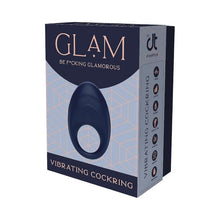 Inel vibrator pentru penis DREAMTOYS Glam Vibrating Cockring, 7 funcții de vibrație, 3 viteze, rezistent la apă IPX7, albastru