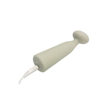 Vibrator DREAMTOYS Nude Luna Mini Wand, din silicon moale și flexibil, 10 funcții de vibrație, lungime 16.2 cm, culoare gri