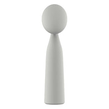 Vibrator DREAMTOYS Nude Luna Mini Wand, din silicon moale și flexibil, 10 funcții de vibrație, lungime 16.2 cm, culoare gri
