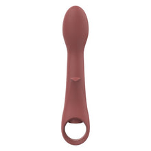 Vibrator DREAMTOYS Nude Sierra G-Spot Duo, pentru stimularea clitorisului și punctului G, 10 funcții de vibrație, cărămiziu