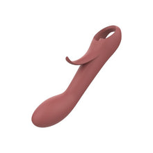 Vibrator DREAMTOYS Nude Sierra G-Spot Duo, pentru stimularea clitorisului și punctului G, 10 funcții de vibrație, cărămiziu