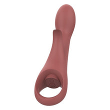 Vibrator DREAMTOYS Nude Sierra G-Spot Duo, pentru stimularea clitorisului și punctului G, 10 funcții de vibrație, cărămiziu