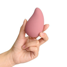 Aparat de masaj mini DREAMTOYS Nude Blair Pebble Massager, 10 funcții de vibrație, rezistent la apă IPX6, culoare roz