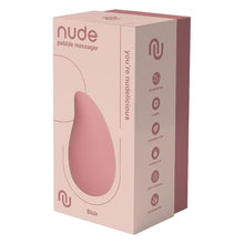 Aparat de masaj mini DREAMTOYS Nude Blair Pebble Massager, 10 funcții de vibrație, rezistent la apă IPX6, culoare roz