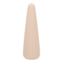 Vibrator DREAMTOYS Nude Zina, în formă de con, cu striații verticale, 10 funcții de vibrație, lungime 12.5 cm, crem