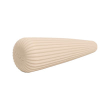Vibrator DREAMTOYS Nude Zina, în formă de con, cu striații verticale, 10 funcții de vibrație, lungime 12.5 cm, crem