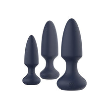 Set plug anal vibrator DREAMTOYS Startroopers Mars, 3 dopuri cu 10 funcții de vibrație, 13.5 cm – 16.5 cm, albastru