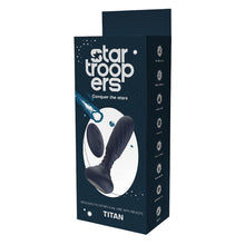 Plug anal vibrator DREAMTOYS Startroopers Titan, control prin telecomandă, 10 funcții de vibrație, lungime 14.2 cm, albastru