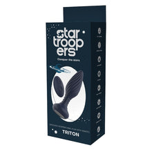 Plug anal vibrator DREAMTOYS Startroopers Triton, control prin telecomandă, 10 funcții de vibrație, lungime 15.2 cm, albastru