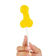 Acadea în formă de penis DRINK ME, cu gust de cocktail Piña Colada, perfect ca un cadou sexy și amuzant, culoare galben (9977P)