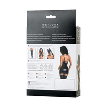 Lenjerie chemise Glossy Wetlook - IVY, material lucios, marimea L