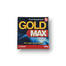 Capsule GOLD MAX Blue, pentru libido masculin și susținerea erecțiilor, 1 bucată