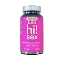 Capsule HI! SEX Aphrodisiac Energy, unisex, pentru libido, energie și plăcere intensificată, cu maca și ginkgo biloba, 60 buc
