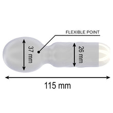 Aparat de masaj mini IBIZA Pocket Wand, 10 funcții de vibrație, lungime 11.5 cm, din silicon, rezistent la apă IPX5, negru