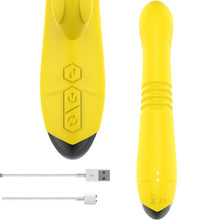 Vibrator rabbit INTENSE TOKY Multifunction, cu 8 funcții de penetrare automată, 8 funcții de pulsații, 8 funcții de oscilații, galben