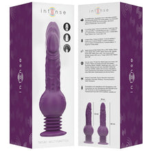 Vibrator INTENSE Tatum Multifunction, cu funcție de penetrare automată, 9 funcții de vibrație, rezistent la apă, mov
