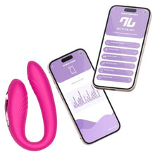 Vibrator stimulator INTOYOU APP - Couple 360º, control prin aplicatie, 10 fuctii de vibrare, 13 cm, roz