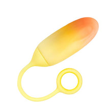 Ou vibrator INTOYOU APP -Double Layer, pentru stimularea sexuala feminina, control prin aplicatie, 10 functii de vibratie, 20 cm, portocalui/ galben