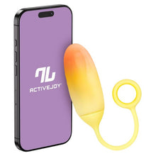 Ou vibrator INTOYOU APP -Double Layer, pentru stimularea sexuala feminina, control prin aplicatie, 10 functii de vibratie, 20 cm, portocalui/ galben