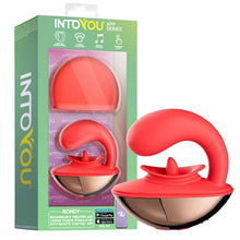 Vibrator INTOYOU APP - Rondy, pentru stimulare interna si clitoridiana, cu 10 functii de vibratie, control prin aplicatie, 8.8 cm x 3.5 cm, rosu