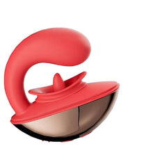 Vibrator INTOYOU APP - Rondy, pentru stimulare interna si clitoridiana, cu 10 functii de vibratie, control prin aplicatie, 8.8 cm x 3.5 cm, rosu