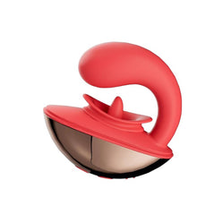 Vibrator INTOYOU APP - Rondy, pentru stimulare interna si clitoridiana, cu 10 functii de vibratie, control prin aplicatie, 8.8 cm x 3.5 cm, rosu