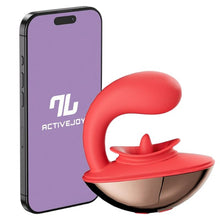 Vibrator INTOYOU APP - Rondy, pentru stimulare interna si clitoridiana, cu 10 functii de vibratie, control prin aplicatie, 8.8 cm x 3.5 cm, rosu