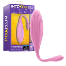 Ou vibrator INTOYOU APP - Rotating, pentru stimularea sexuala feminina, control prin aplicatie, 8 functii de vibratie si rotatie a varfului, 20 cm x 3.4 cm, roz