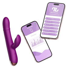 Vibrator INTOYOU APP - Sendel, control prin aplicatie, 10 fuctii de vibratie interna si clitoridiana, silentios, 22 cm x 3.3 cm, mov