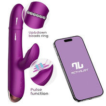 Vibrator INTOYOU APP - Sendel, control prin aplicatie, 10 fuctii de vibratie interna si clitoridiana, silentios, 22 cm x 3.3 cm, mov