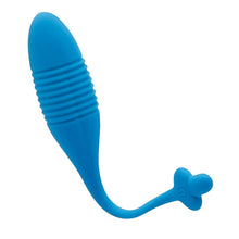 Ou vibrator INTOYOU APP - Thrusting, pentru stimularea sexuala feminina, control prin aplicatie, 8 functii de vibratie, 20.5 cm x 3.5 cm, albastru