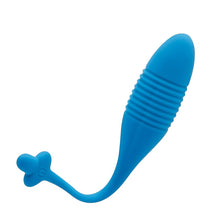 Ou vibrator INTOYOU APP - Thrusting, pentru stimularea sexuala feminina, control prin aplicatie, 8 functii de vibratie, 20.5 cm x 3.5 cm, albastru