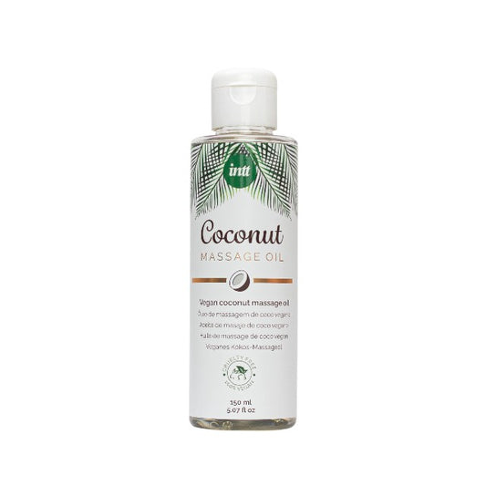 Ulei pentru masaj INTT Coconut Vegan, cu ulei de cocos, efect hidratant, pe bază de plante, 150 ml