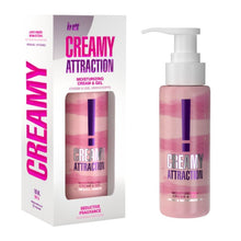 Cremă și gel 2 în 1 INTT Creamy Attraction Seductive, formulă hibridă potrivită pentru masaj erotic, aromă afrodisiacă, 100 ml