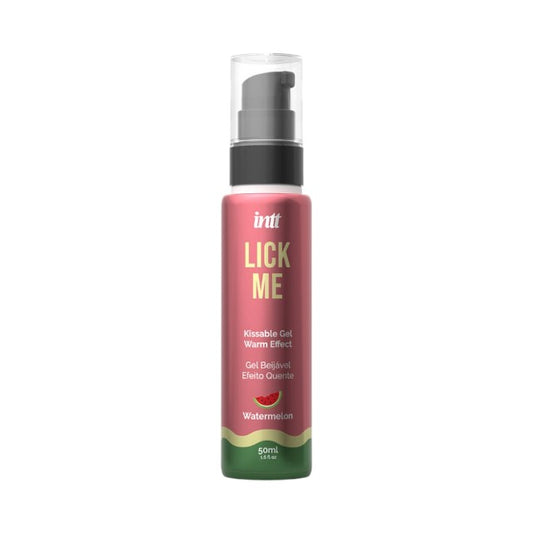 Lubrifiant cu aroma INTT Lick Me WATERMELON, cu efect de incalzire, cu gust delicios de pepene rosu si efect hidratant, 50 ml