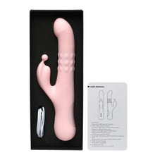Vibrator rabbit INTY TOYS BLOOM, cu funcții de umflare și penetrare automată, 10 funcții de vibrații ultra-puternice, 24.7 cm, roz