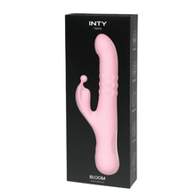 Vibrator rabbit INTY TOYS BLOOM, cu funcții de umflare și penetrare automată, 10 funcții de vibrații ultra-puternice, 24.7 cm, roz