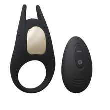 Inel vibrator pentru penis INTY TOYS CRAVE, control prin telecomandă, 10 funcții de vibrații ultra-puternice, silențios, negru