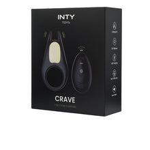 Inel vibrator pentru penis INTY TOYS CRAVE, control prin telecomandă, 10 funcții de vibrații ultra-puternice, silențios, negru