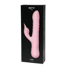 Vibrator rabbit INTY TOYS FLIRT, cu funcții de umflare și penetrare automată, 10 funcții de vibrații ultra-puternice, 24 cm, roz